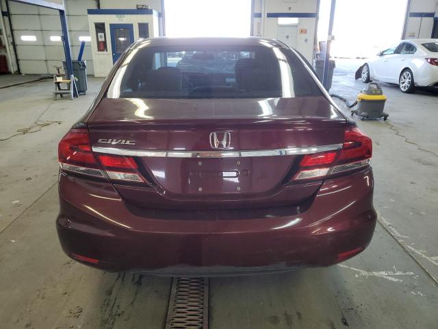 19XFB2F85DE274658 - 2013 HONDA CIVIC EX BURGUNDY photo 6