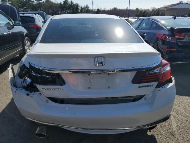 1HGCR2F52GA147363 - 2016 HONDA ACCORD SPORT WHITE photo 6