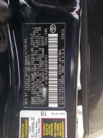 4T1BK1EB3DU049741 - 2013 TOYOTA AVALON BASE Qara foto 13