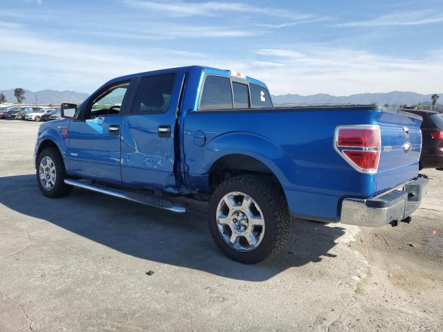 1FTFW1CT0EKE84221 - 2014 FORD F150 SUPERCREW BLUE photo 2