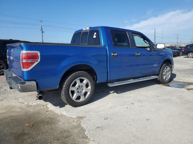 1FTFW1CT0EKE84221 - 2014 FORD F150 SUPERCREW BLUE photo 3