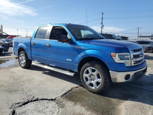 1FTFW1CT0EKE84221 - 2014 FORD F150 SUPERCREW BLUE photo 4