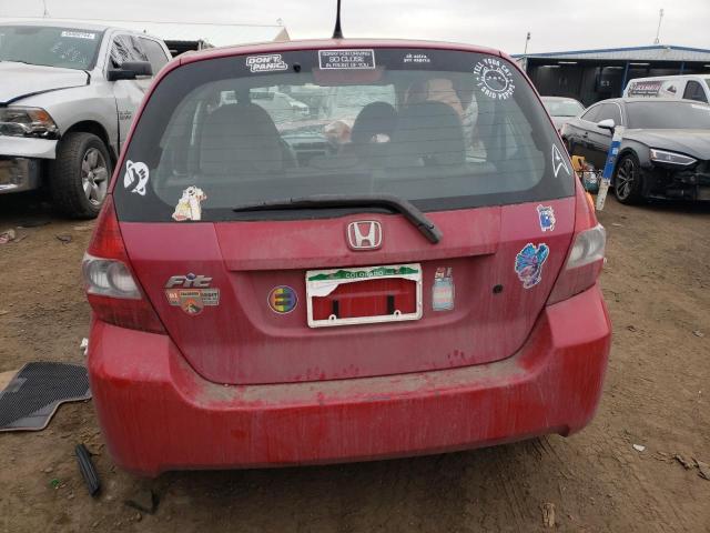 JHMGD37427S038548 - 2007 HONDA FIT RED photo 6