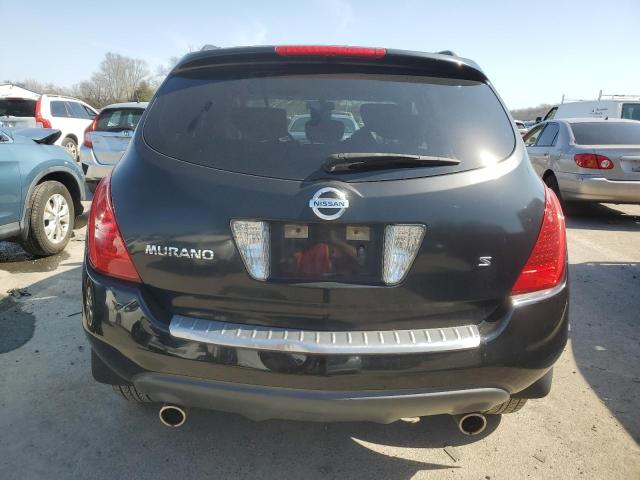 JN8AZ08T16W426783 - 2006 NISSAN MURANO SL BLACK photo 6