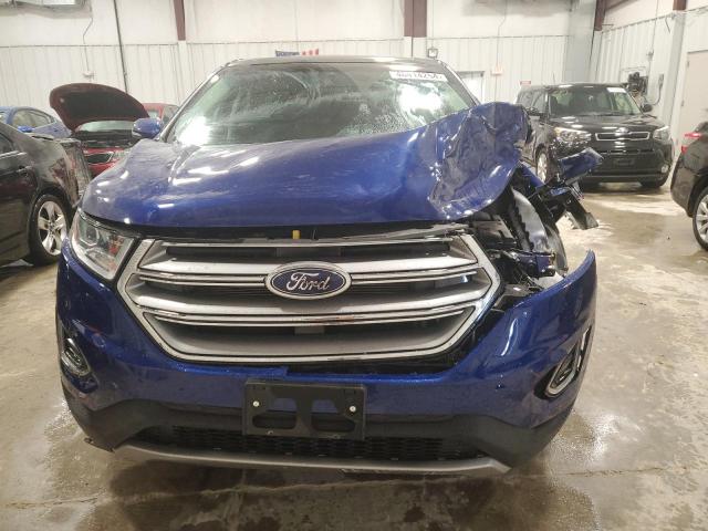 2FMTK4J87FBB99683 - 2015 FORD EDGE SEL BLUE photo 5