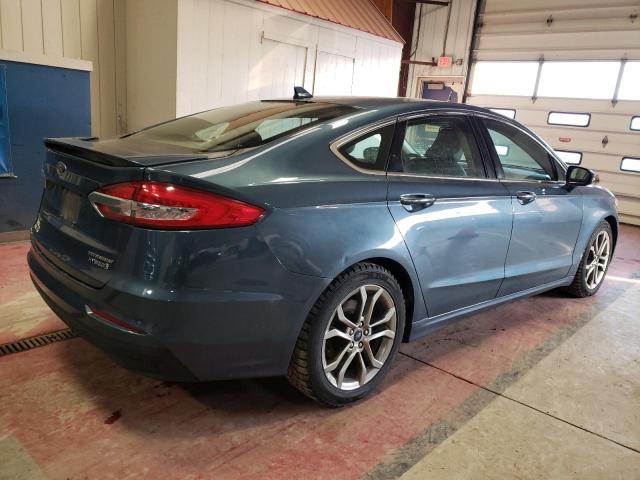 3FA6P0RU3KR181406 - 2019 FORD FUSION TITANIUM BLUE photo 3