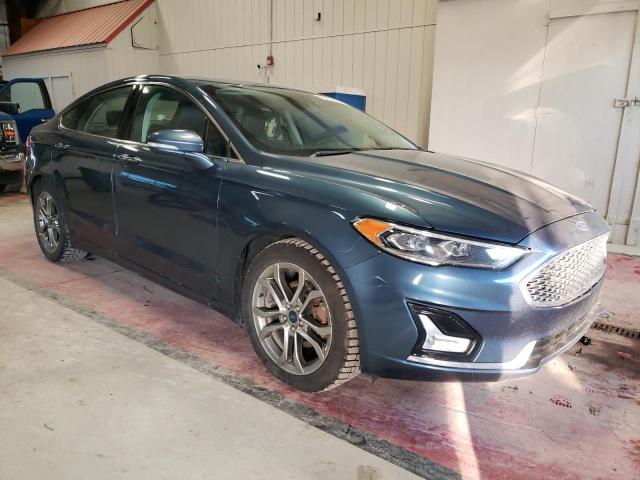 3FA6P0RU3KR181406 - 2019 FORD FUSION TITANIUM BLUE photo 4