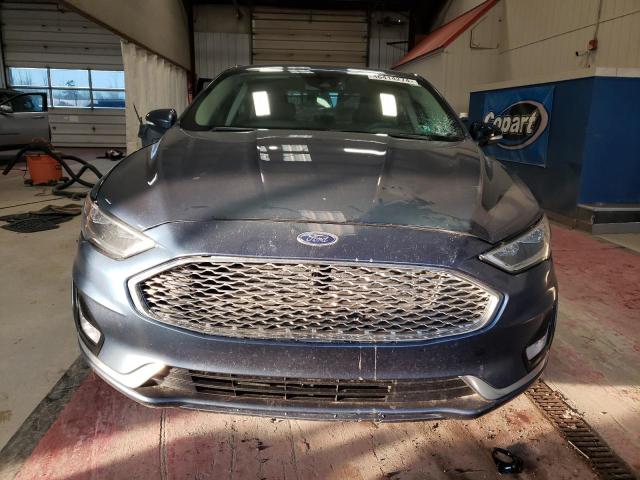 3FA6P0RU3KR181406 - 2019 FORD FUSION TITANIUM BLUE photo 5