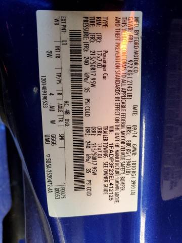 1FADP3F23EL412125 - 2014 FORD FOCUS SE BLUE photo 12