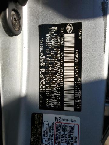 4T1BE46K77U546125 - 2007 TOYOTA CAMRY CE SILVER photo 12