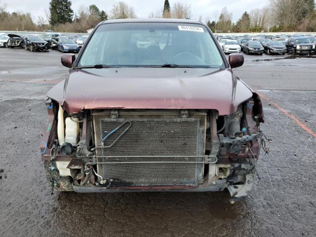 2HKYF18667H501522 - 2007 HONDA PILOT EXL BURGUNDY photo 5