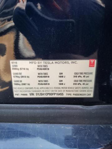 5YJSA1CP9DFP16455 - 2013 TESLA MODEL S 黑色 照片 13