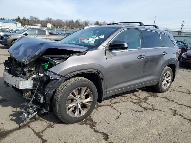 5TDJKRFH2FS133607 - 2015 TOYOTA HIGHLANDER XLE GRAY photo 1