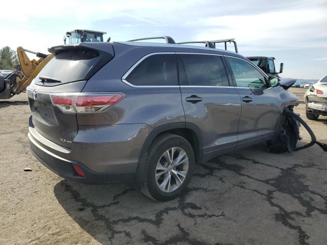 5TDJKRFH2FS133607 - 2015 TOYOTA HIGHLANDER XLE GRAY photo 3