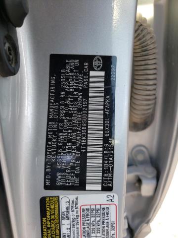 4T1BK36B85U002197 - 2005 TOYOTA AVALON XL SILVER photo 12