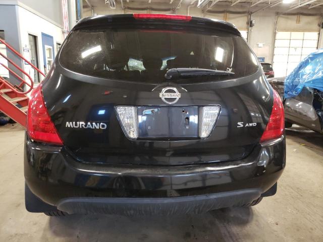 JN8AZ08W05W436682 - 2005 NISSAN MURANO SL BLACK photo 6