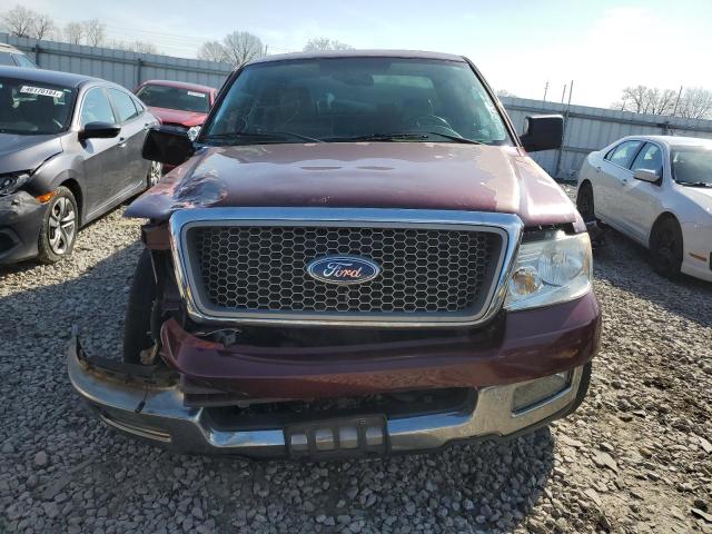 1FTPX12555NA74081 - 2005 FORD F150 MAROON photo 5