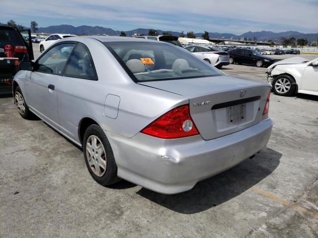 1HGEM21195L071055 - 2005 HONDA CIVIC DX VP SILVER photo 2