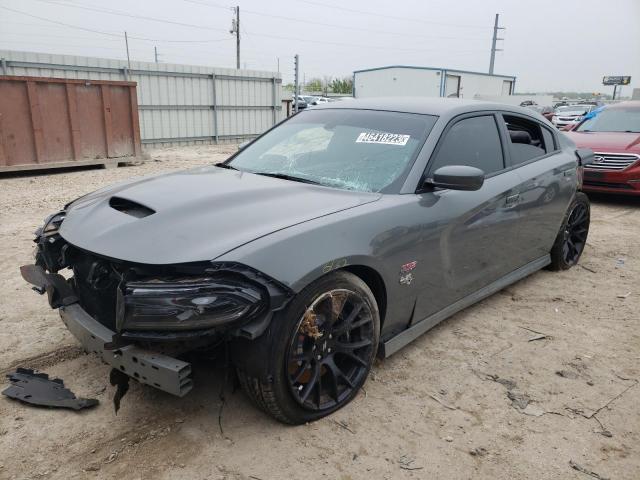 2C3CDXGJ2KH558685 - 2019 DODGE CHARGER SCAT PACK GRAY photo 1