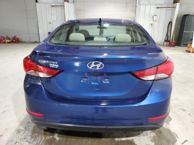 5NPDH4AE2GH654149 - 2016 HYUNDAI ELANTRA SE BLUE photo 6