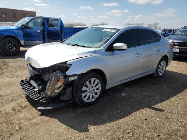 3N1AB7AP9KY363105 - 2019 NISSAN SENTRA S SILVER photo 1