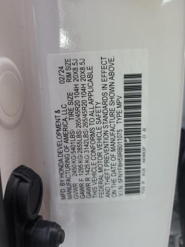 5FNYF8H59RB011075 - 2024 HONDA PASSPORT EXL أبيض صورة 14