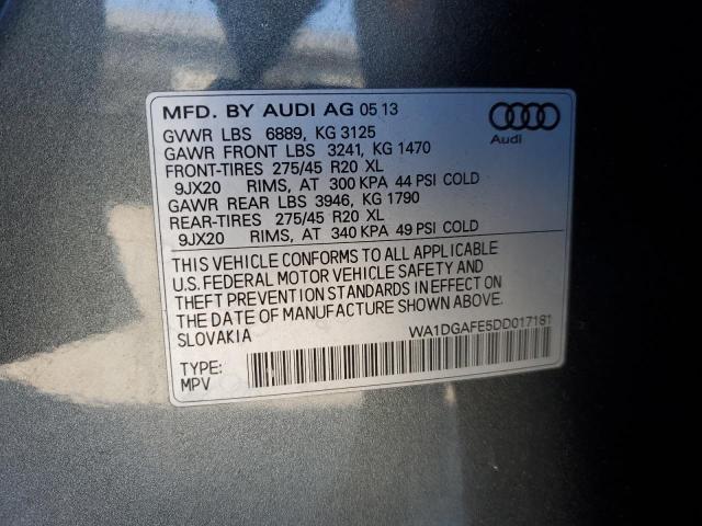 WA1DGAFE5DD017181 - 2013 AUDI Q7 PRESTIGE GRAY photo 13