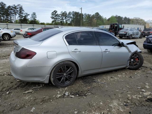 JN1CV6AR6AM457424 - 2010 INFINITI G37 SILVER photo 3