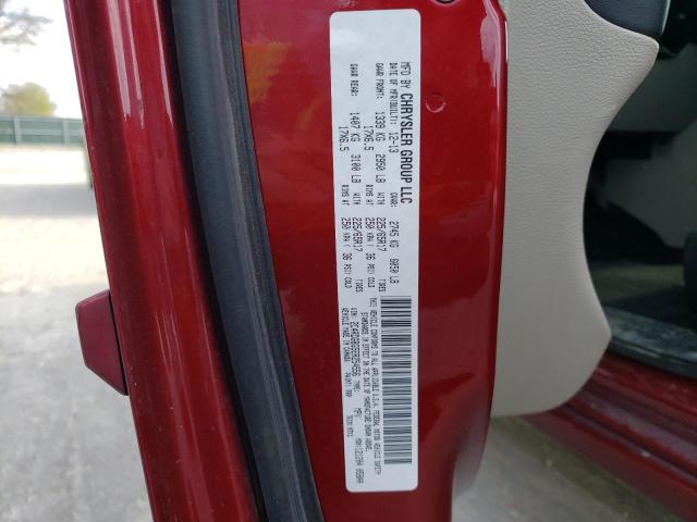 2C4RDGBG5ER254556 - 2014 DODGE GRAND CARA SE RED photo 13