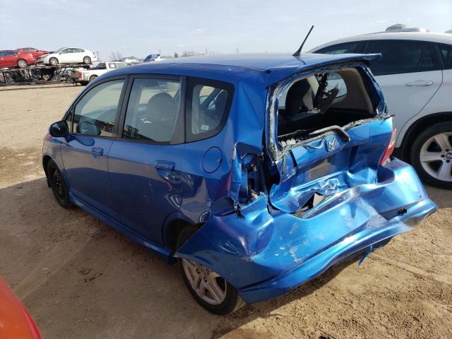 JHMGD38608S009003 - 2008 HONDA FIT SPORT BLUE photo 2