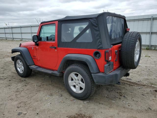 1C4GJWAG9HL753658 - 2017 JEEP WRANGLER SPORT RED photo 2