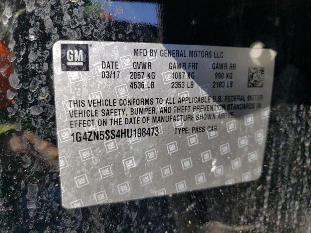 1G4ZN5SS4HU198473 - 2017 BUICK LACROSSE PREFERRED BLACK photo 12