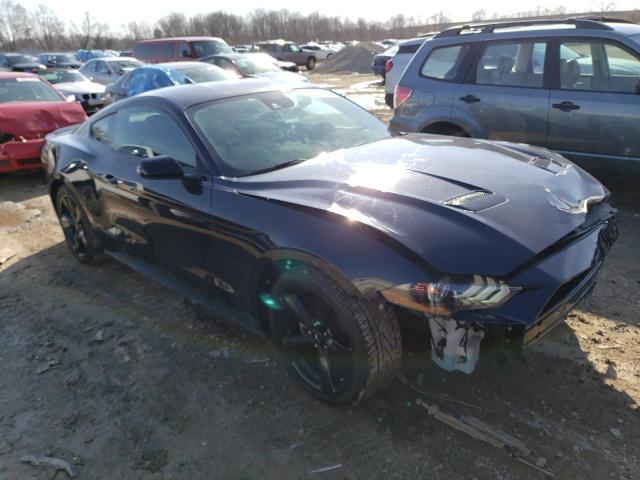 1FA6P8TH5M5128318 - 2021 FORD MUSTANG BLUE photo 4