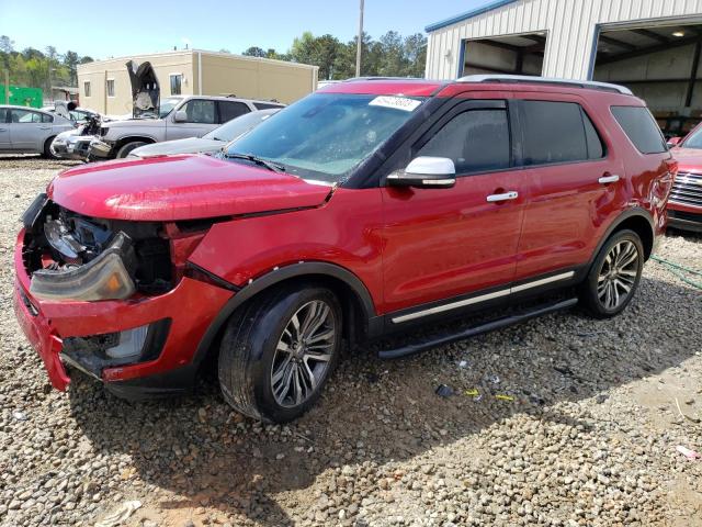 1FM5K8HT9HGA62346 - 2017 FORD EXPLORER PLATINUM RED photo 1