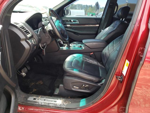 1FM5K8HT9HGA62346 - 2017 FORD EXPLORER PLATINUM RED photo 7