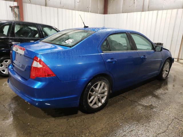 3FAHP0JA9CR323494 - 2012 FORD FUSION SEL BLUE photo 3