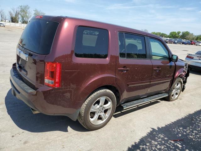 5FNYF3H57FB006536 - 2015 HONDA PILOT EXL BURGUNDY photo 3