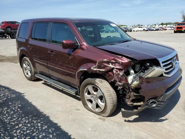 5FNYF3H57FB006536 - 2015 HONDA PILOT EXL BURGUNDY photo 4