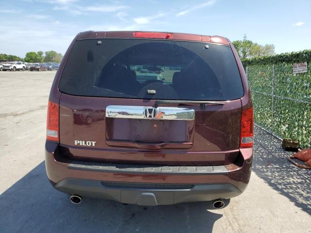 5FNYF3H57FB006536 - 2015 HONDA PILOT EXL BURGUNDY photo 6