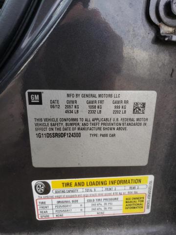 1G11D5SR9DF124300 - 2013 CHEVROLET MALIBU 1LT GRAY photo 12