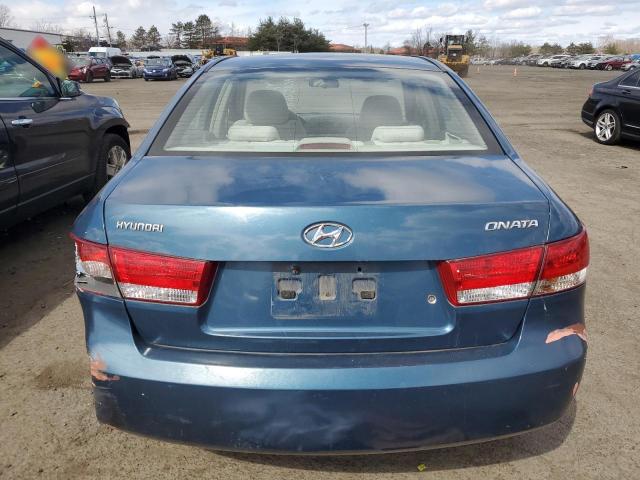 5NPEU46C16H120954 - 2006 HYUNDAI SONATA GLS BLUE photo 6