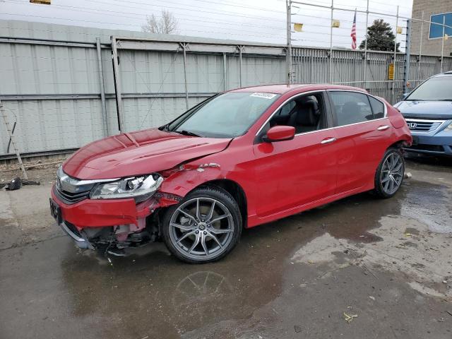 1HGCR2F53HA000597 - 2017 HONDA ACCORD SPORT RED photo 1