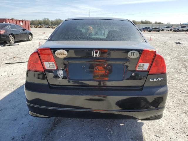 1HGES16305L009697 - 2005 HONDA CIVIC DX VP BLACK photo 6