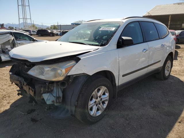 1GNKRFED8CJ297828 - 2012 CHEVROLET TRAVERSE LS WHITE photo 1