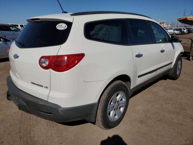 1GNKRFED8CJ297828 - 2012 CHEVROLET TRAVERSE LS WHITE photo 3