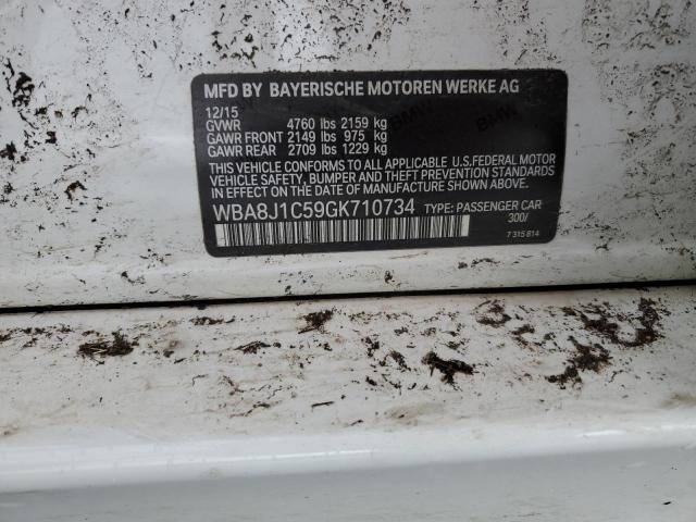 WBA8J1C59GK710734 - 2016 BMW 328 D XDRIVE WHITE photo 12