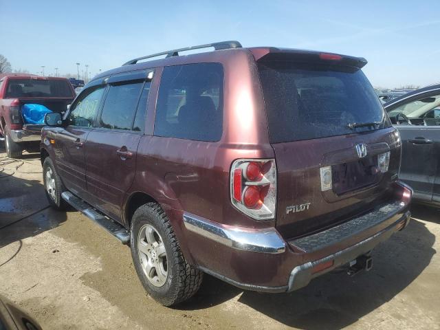 2HKYF18757H523777 - 2007 HONDA PILOT EXL BURGUNDY photo 2