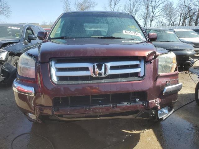 2HKYF18757H523777 - 2007 HONDA PILOT EXL BURGUNDY photo 5