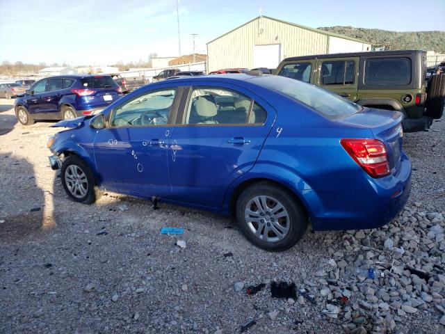 1G1JB5SH0H4170726 - 2017 CHEVROLET SONIC LS BLUE photo 2