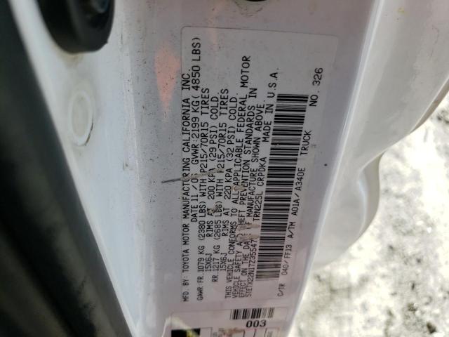 5TETX22N17Z355475 - 2007 TOYOTA TACOMA ACCESS CAB თეთრი ფოტო 12